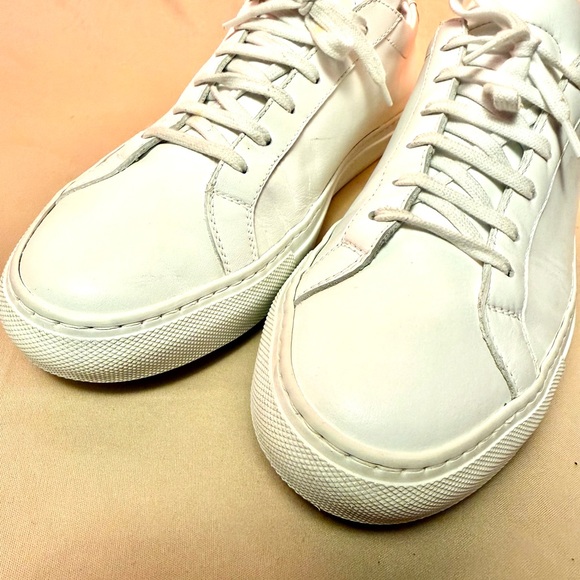 Common Projects Original Achilles Low White Leather Sneakers - Picture 7 of 9